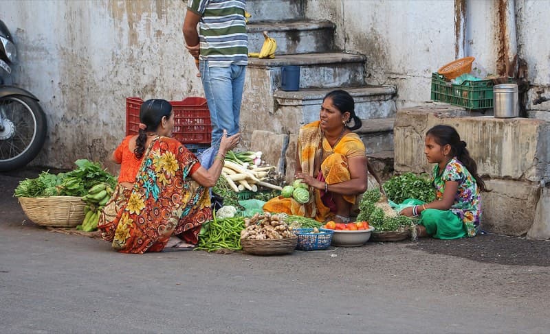 A vegetable market in Ahmedabad, India
