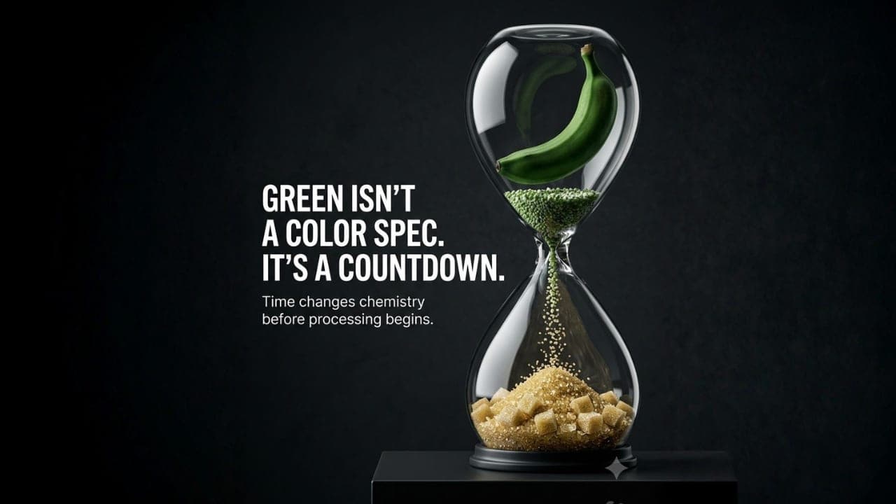 Green Banana Flour Isn't a Spec — the Harvest Window Is What Actually Matters