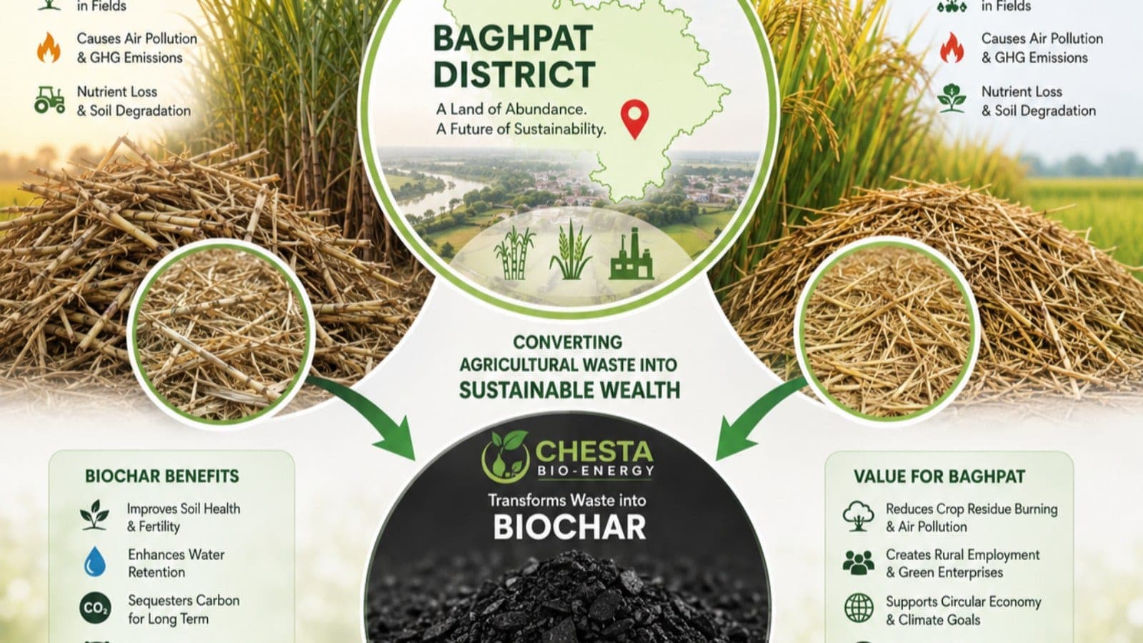 India Burns 60% of Its Sugarcane Trash: A ₹-Billion Bioeconomy Opportunity Going Up in Smoke