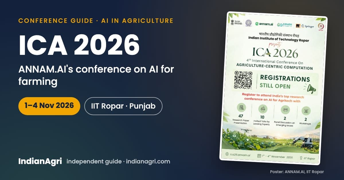 ICA 2026 at IIT Ropar: ANNAM.AI's AI-in-Farming Conference